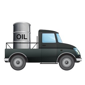 animation of a truck delivering oil