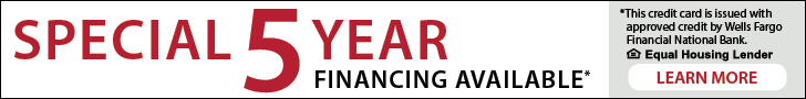 5 Year Financing Learn More banner