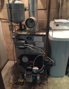 old heating oil boiler