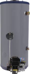 grey and navy blue water heater